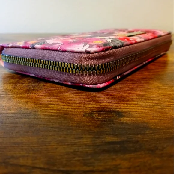 **Sold on Mercari** Betsey Johnson Purple Floral Long Checkbook Wallet - Picture 4 of 8
